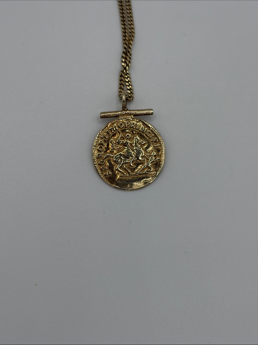 Sterling Silver 925 Gold plated Roman Coin Pendant Necklace on adjustable chain - Picture 2 of 9